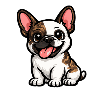 Brindle and White French Bulldog