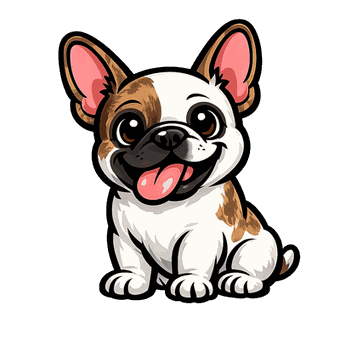 Fawn and White French Bulldog